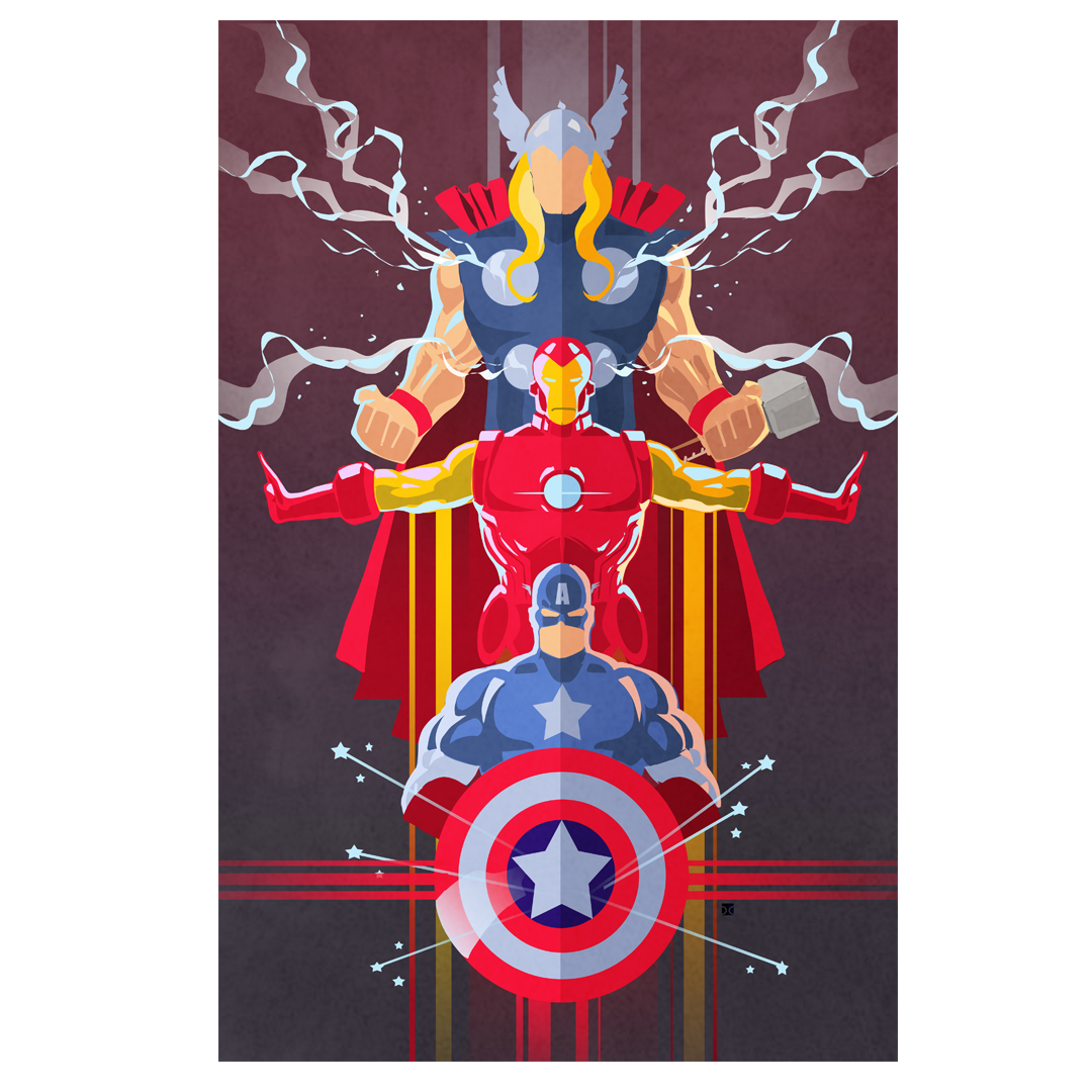 Marvel Trinity (Captain America, Iron Man, Thor) TDCart
